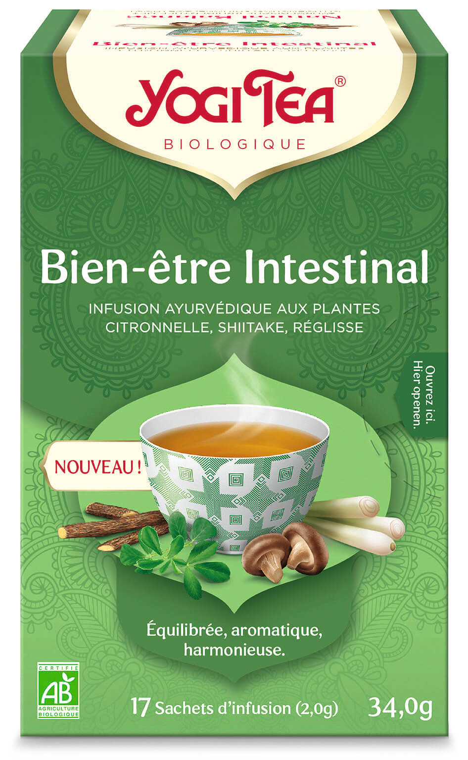 Yogi thé Bien-être intestinal bio 17 sachets